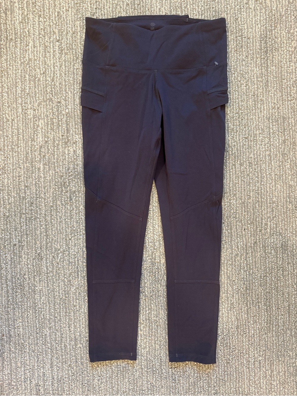 Stio Women’s High Rise Pocket Cropped Leggings Sz S Purple Performance Active